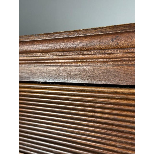 Antique Filing Cabinet with Roller Shutter For Sale - Image 12 of 18