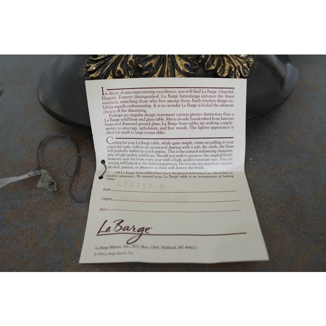 Vintage La Barge Neoclassical Glass Top Dining Table For Sale - Image 15 of 15