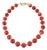 Coral and Jade Beaded Necklace With Cold Tone, Clap by Matthew Izzo For Sale