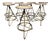 Arteriors Wyndham Swivel Counter Stools Set of 8 Natural Wax Wood Vintage Brass For Sale