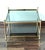French vintage square coffee table in solid gilt brass with two glass shelves and ball finials. Iconic Maison Baguès...