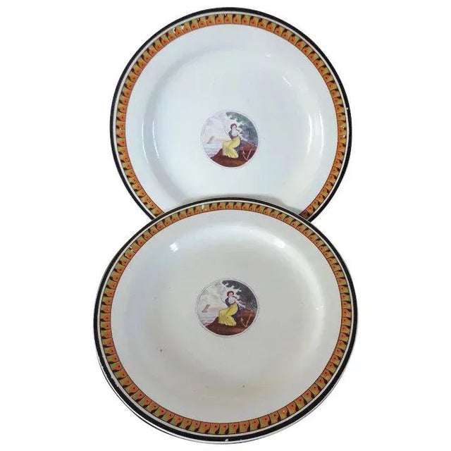 1820s Century English Creamware Emblematic of Hope Plates - A Pair For Sale - Image 9 of 9