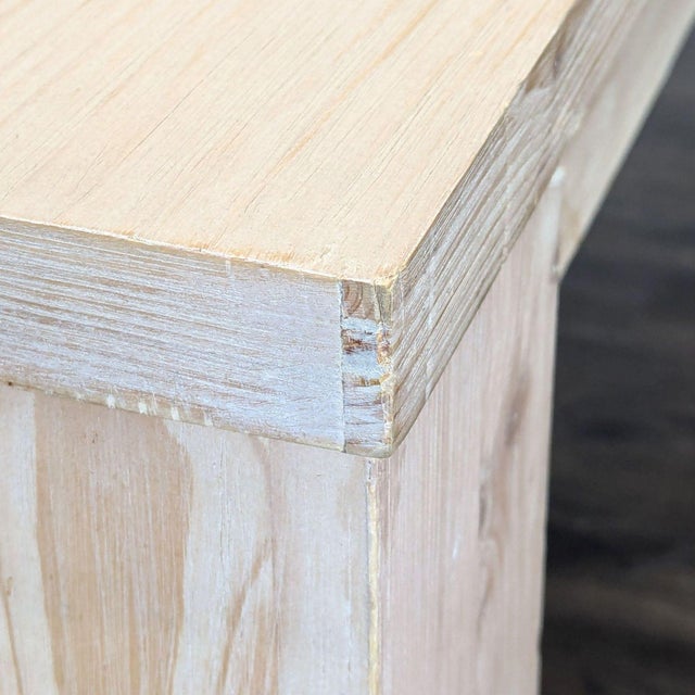 Wood Pottery Barn Folsom Storage Extendable Dining Table For Sale - Image 7 of 13