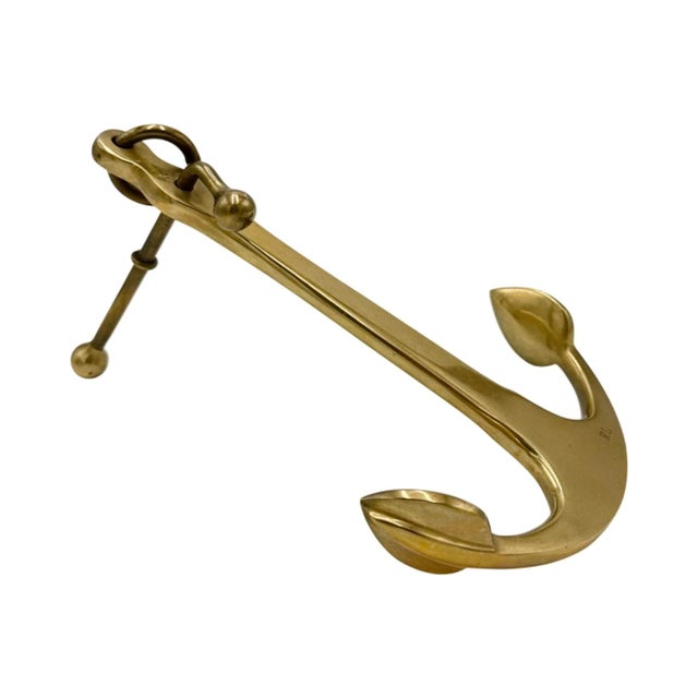Details: -Vintage Ralph Lauren decorative nautical brass anchor -Anchor has hook for wall hanging or can be used for...