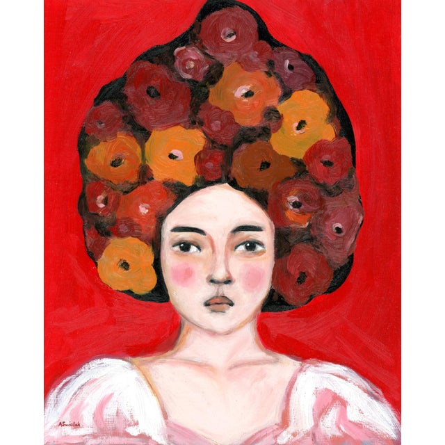 2020s Autumn, Mid Century Modern Impressionist Portrait Oil Painting by Alexandra Swistak For Sale - Image 5 of 6