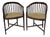 Arts & Crafts Barrel-Back Captain's Chairs in Walnut, United Kingdom, 1900s, Set of 2 For Sale