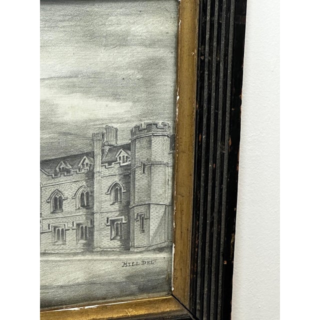 Georgian Pencil Drawing of Gisborne Court, Peterhouse Cambridge — British School in the Manner of Joseph Michael Gandy For Sale - Image 12 of 18