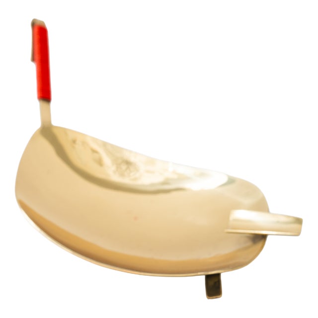 Vintage Portable Ashtray in Brass, 1960s For Sale