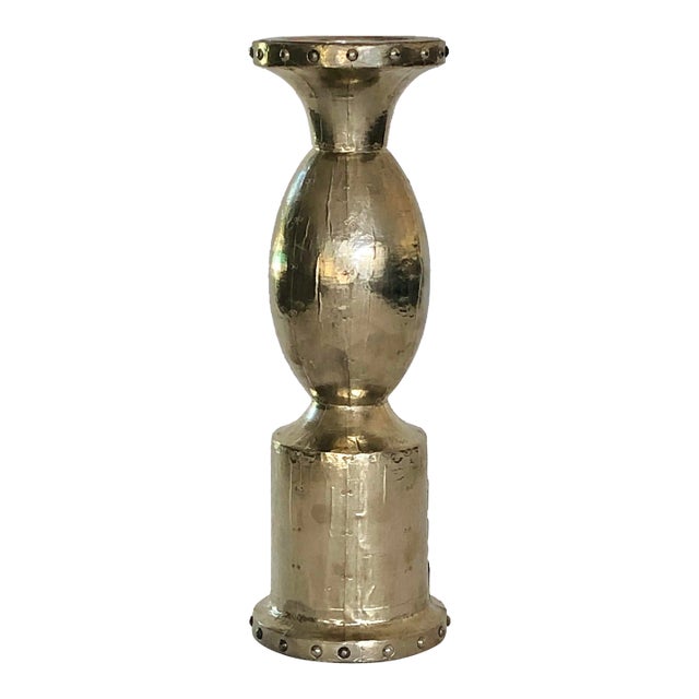 Royal German Silver Monarch Pillar Candle Holder For Sale