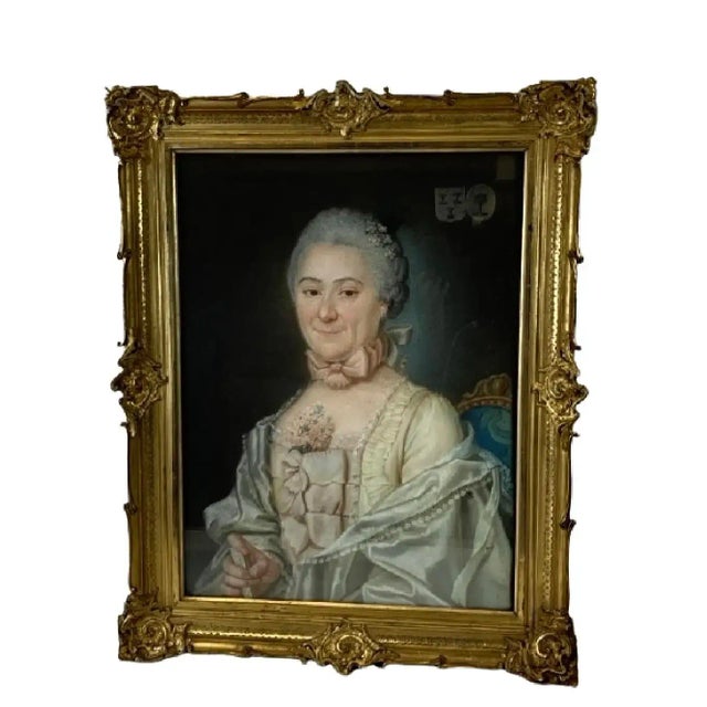 Pair of Framed Gouache Portraits of French Aristocrats, signed and dated by Charles Nicolas Noel, 1765 The Gentleman with...