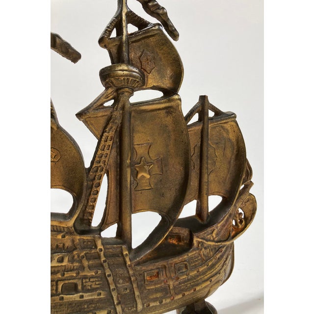 Antique Cast Iron Pirate Ship Doorstop For Sale In Kansas City - Image 6 of 8