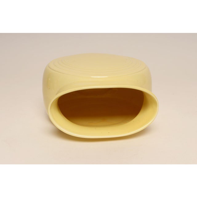 Vintage Butter Yellow Fiestaware Millennium II Vase Designed by Homer Lauglin For Sale In New York - Image 6 of 15