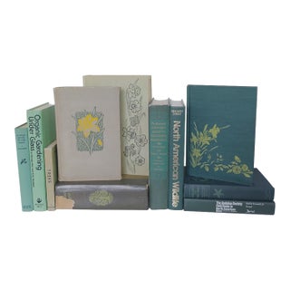 Vintage Mid Century Green Gardening, Birds, Wildlife, & Botanical Books Set of 11 For Sale