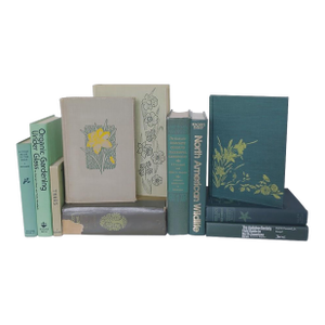 Vintage Mid Century Green Gardening, Birds, Wildlife, & Botanical Books Set of 11