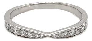 Tiffany & Co. Harmony Diamond Platinum Band Ring - Size 5.5