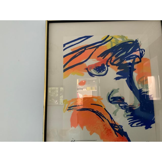 Abstract Bold Colorful Abstract Watercolor Portrait For Sale - Image 3 of 6