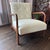 Mid-Century Modern Wood-Framed Armchair in White For Sale - Image 4 of 7