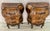 Brown Italian Burled Wood Rococo Style Bombé Chests a Pair For Sale - Image 8 of 16