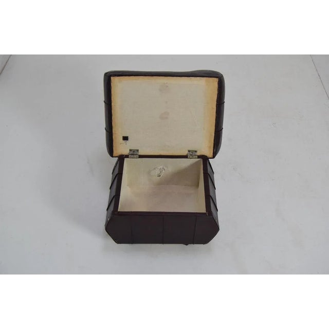 1970s Mid-Century Leatherette Stool with Wheels, 1970s For Sale - Image 5 of 11