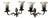Polam-Meos Warsaw Wall Lamps in Brass and Ceramics, Set of 2 For Sale