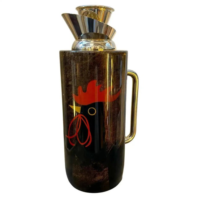 1950s Mid-Century Modern Brass and Brown Goatskin Thermos Carafe by Aldo Tura For Sale - Image 13 of 13