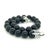 1990s David Yurman Authentic Estate Onyx Spiritual Beads Bracelet 8 Sterling Silver For Sale - Image 4 of 9