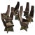 8 Restored Adrian Pearsall Craft Associates Bronze Brown and Black Brutalist Dining Chairs For Sale - Image 14 of 17