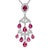 Embrace an era of resplendent glamour with this 18K white gold pendant necklace, exquisitely adorned with dazzling natural...