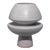 Foundation Decorative Vase in Grey For Sale