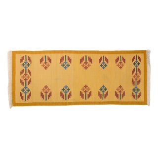 Vintage Swedish Kilim Rug in Wool, 1960s For Sale
