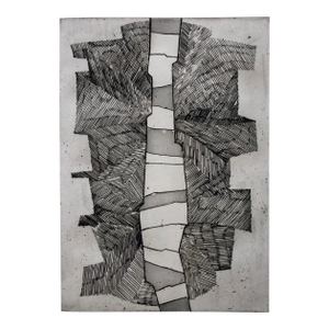 Jean Deyrolle, French Avant Garde Bold Abstract Geometric Aquatint Etching Op Art Kinetic