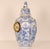 Delft Antique Delft Vase Clock, Blue White Chinoiserie Vase Kangxi Style, Foo Dog Finial For Sale - Image 4 of 14