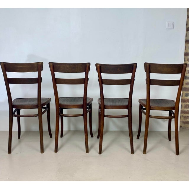 Vintage Model No. 651 Beechwood Chairs by Michael Thonet for Thonet, 1939, Set of 4 For Sale - Image 16 of 18