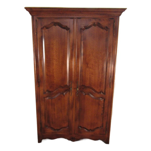 Ethan Allen Country French Solid Maple Linen Cabinet For Sale