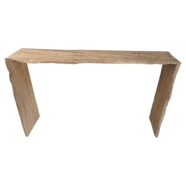 A single long antique wood panel with lovely character was cut into three sections to produce this beautiful console...