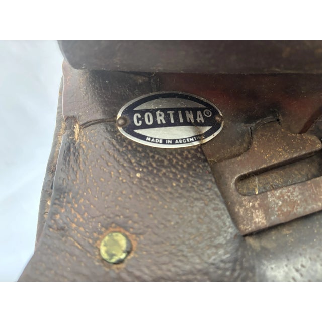 Brown 1960s Vintage Cortina Argentinian Leather English Horse Saddle For Sale - Image 8 of 8