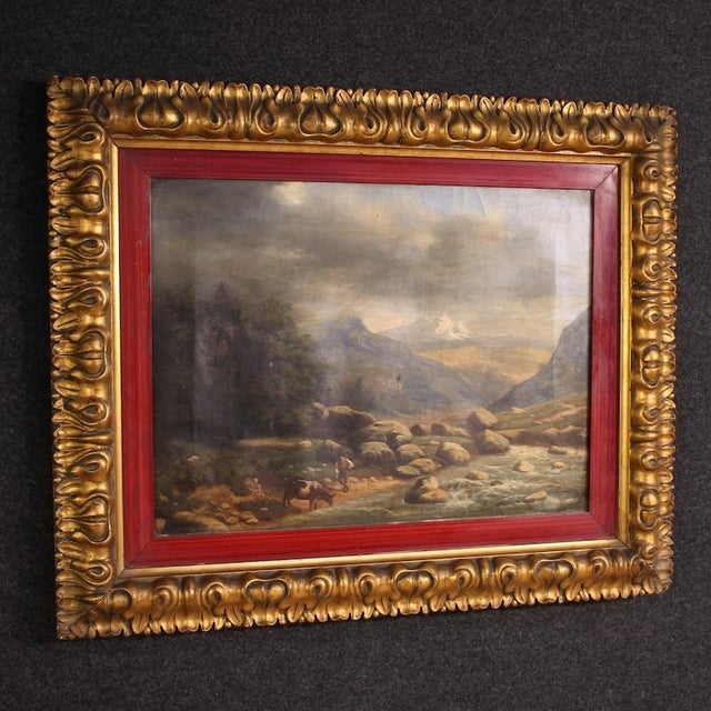Italian Artist, Landscape, 1846, Oil on Canvas For Sale - Image 8 of 17