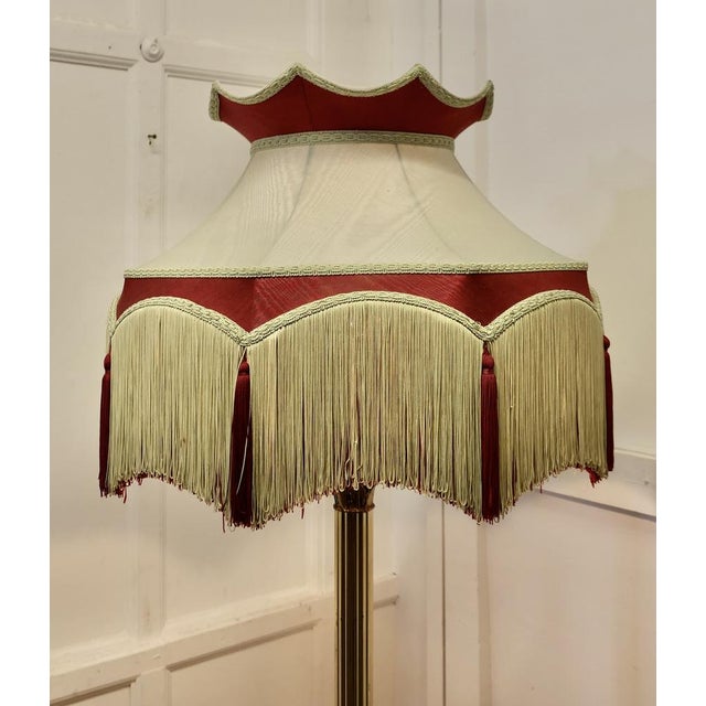 Arts and Crafts Floor Lamp in Brass, 1890s For Sale - Image 5 of 9