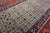 Textile 1870s Ivory Geometric Tribal Nw Persian Runner Carpet 3' X 14'6" Handmade Wool Runner Rug For Sale - Image 7 of 12