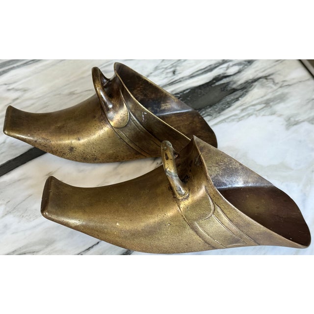 Spanish Revival Antique Brass Conquistador Equestrian Stirrups - A Pair For Sale - Image 11 of 17