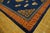 1920s 1920s Navy Blue Medallion Greek Key Antique Chinese Art Deco Knotted Rug For Sale - Image 5 of 9