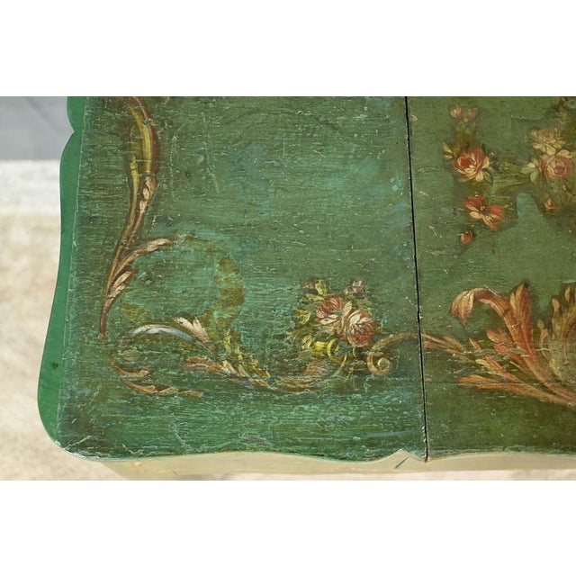 Wood Small Louis XV Style Painted Oak Dressing Table, Late 18th Century For Sale - Image 7 of 18