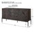 Hand pieced from recycled pine in an updated chevron pattern finished in dark walnut with a subtle gray wash, set into an...