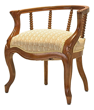Upholstered Walnut Armchair from Spätbidermeier, Germany, 1870s