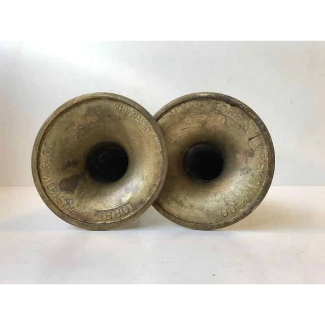 Mid-Century Brass Candlesticks by Hans Bolling for Torben Ørskov, 1960s, Set of 2 For Sale - Image 4 of 9