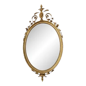 Late 20th Century Adams-Style Oval Wall Mirror