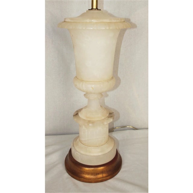 Stone Vintage Mid-Century Marble Urn Lamp For Sale - Image 7 of 10