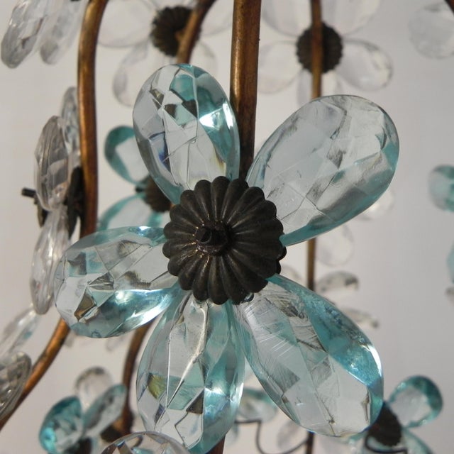 Pendant Lamp in Blue and Clear Crystal, 1930s For Sale - Image 15 of 18