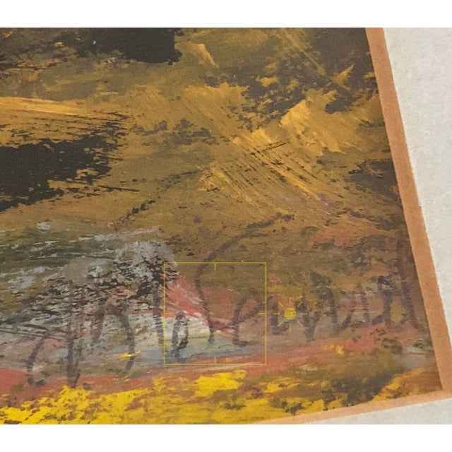 Farmhouse Mid Century Farmhouse Mini American Impressionist Painting, Vintage Framed For Sale - Image 3 of 10