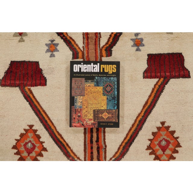 Vintage Persian Gabbeh Rug, Minimalist Tree of Life in Beige & Red - Rug & Kilim For Sale - Image 10 of 10
